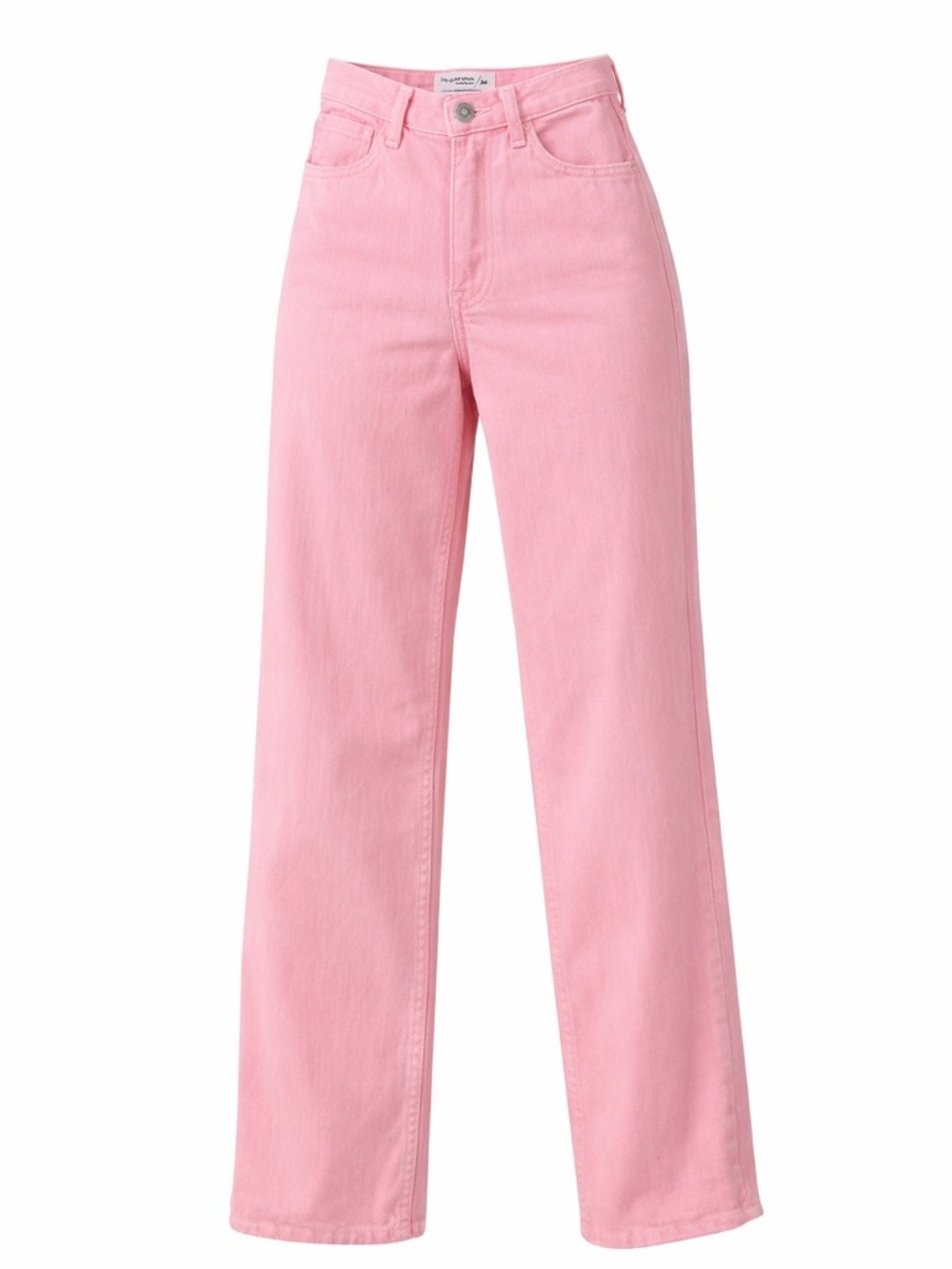 Just Black Denim pink cotton wide leg jeans high waisted 26in waist 30in Inseam